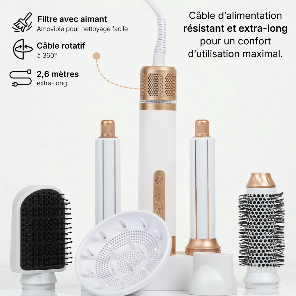 Ulvessa Pro Secador de Pelo Multistyler 7 en 1 – 1400 W